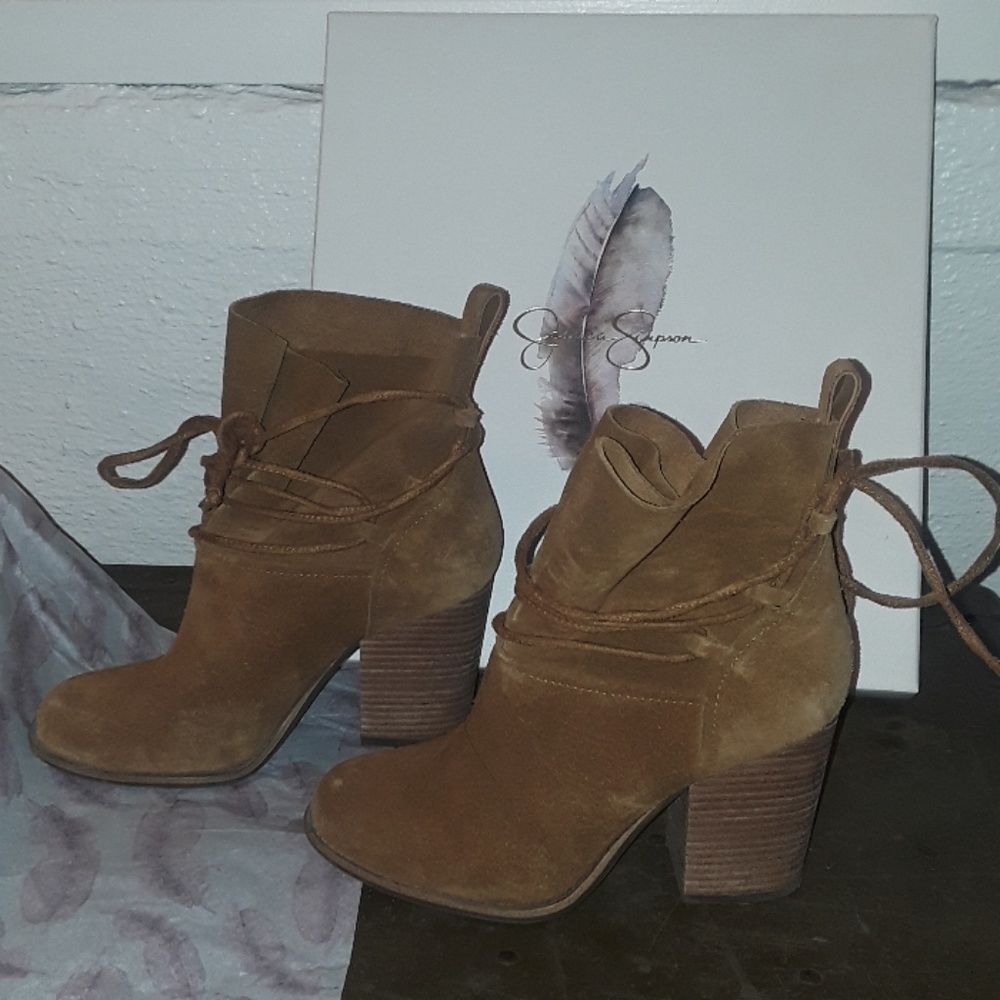 Jessica Simpson suede booties